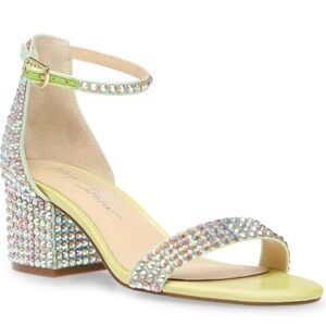Betsey Johnson Mari Heeled Sandal, Citron - 9.5